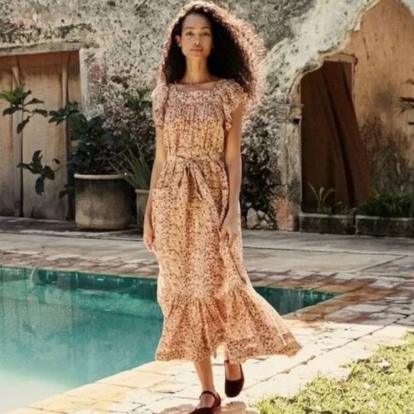 Doen Sonnet Floral Maxi Dress Size Small